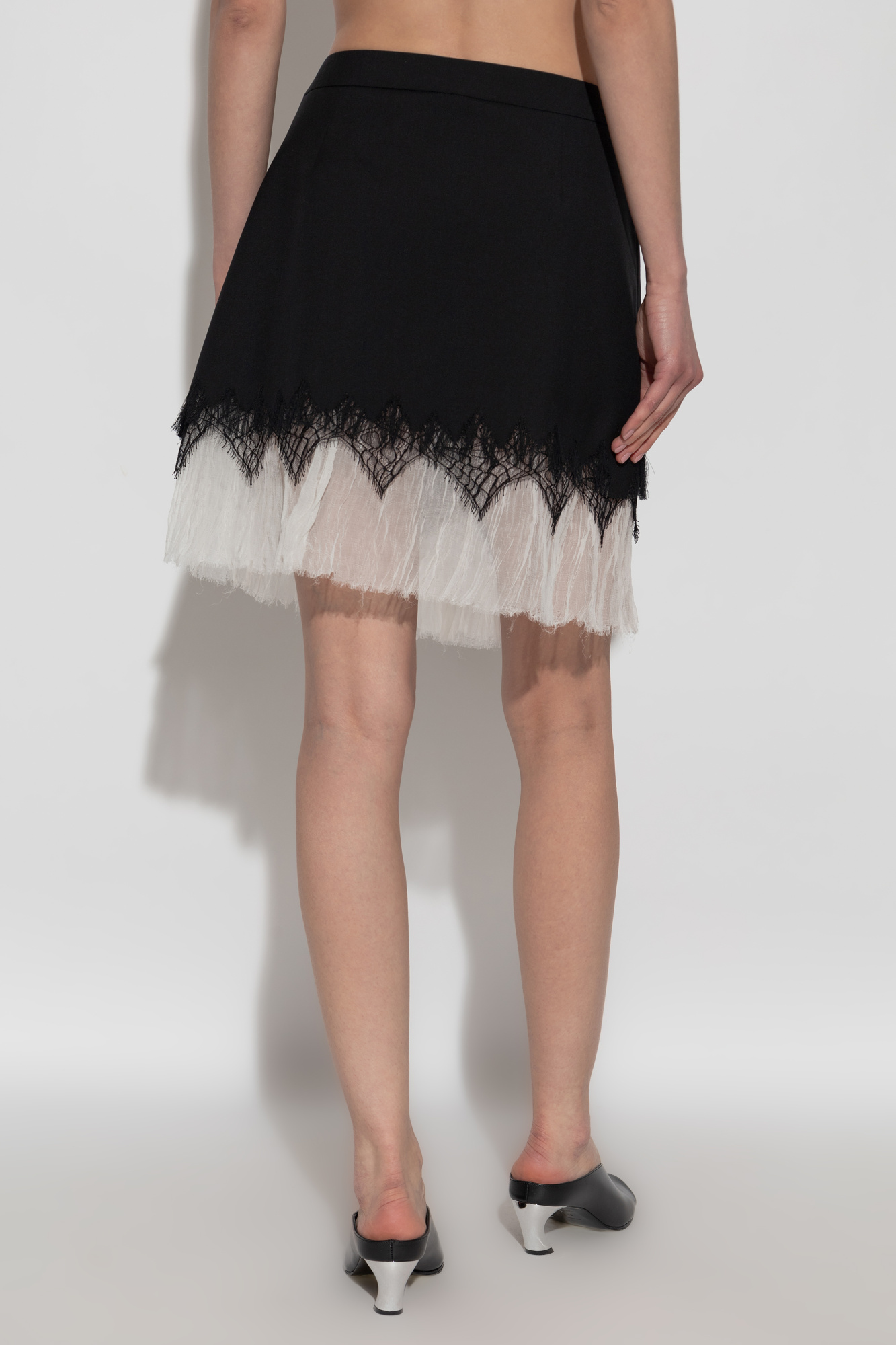 スカート alexander mcqueen SKIRT (804732QJACH 1000) Alexander McQueen Asymmetric Skirt | Black | FARFETCH